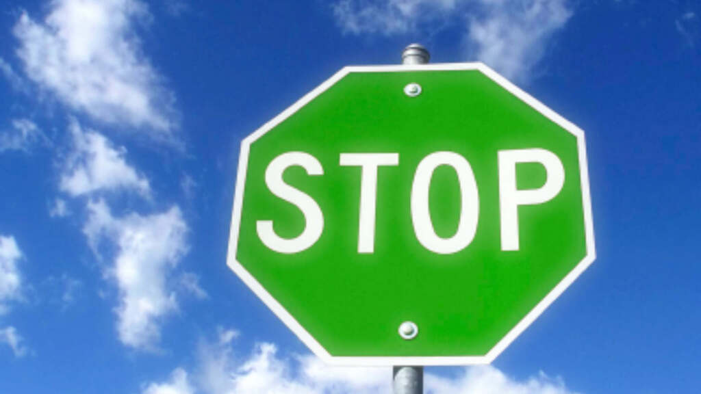 Stop sign Sustainable Marketing Services