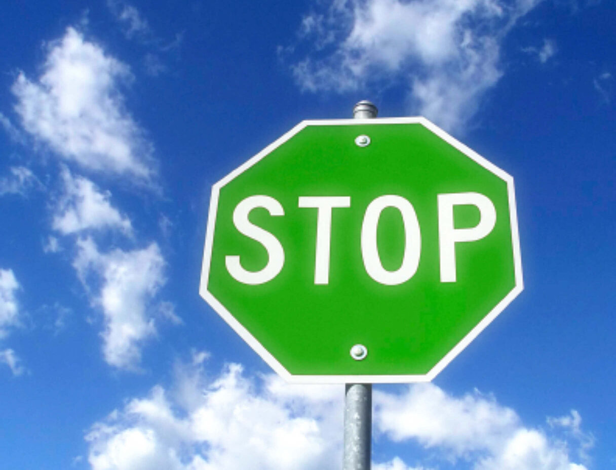 Stop sign Sustainable Marketing Services
