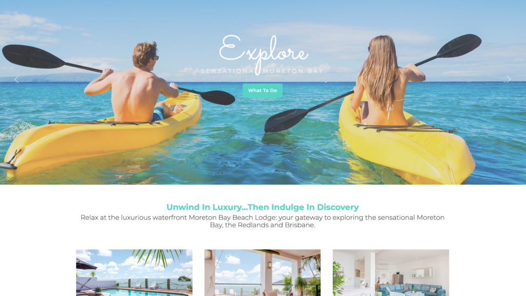 Moreton Bay Beach Lodge website