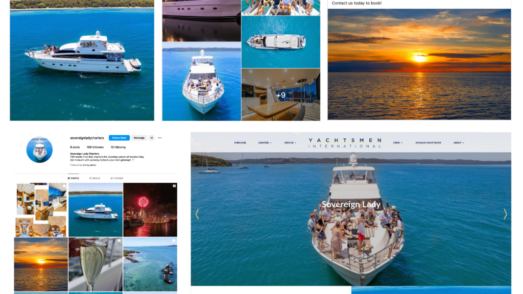 Sovereign Lady Charters | Social Media Marketing in Brisbane